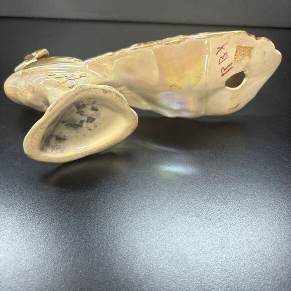 Regal Bel-Air Pottery USA Gold Lusterware Peacock Set of 2 - Picture 5 of 8